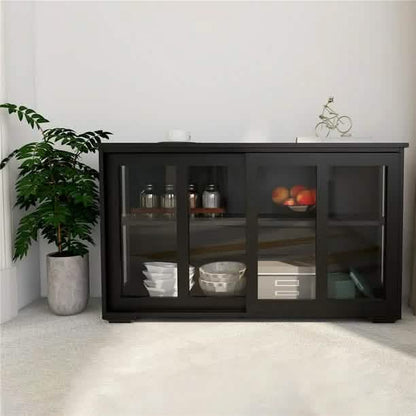 Buffet Sideboard with Sliding Glass Door and Adjustable Shelf - A-1 Thread Vault