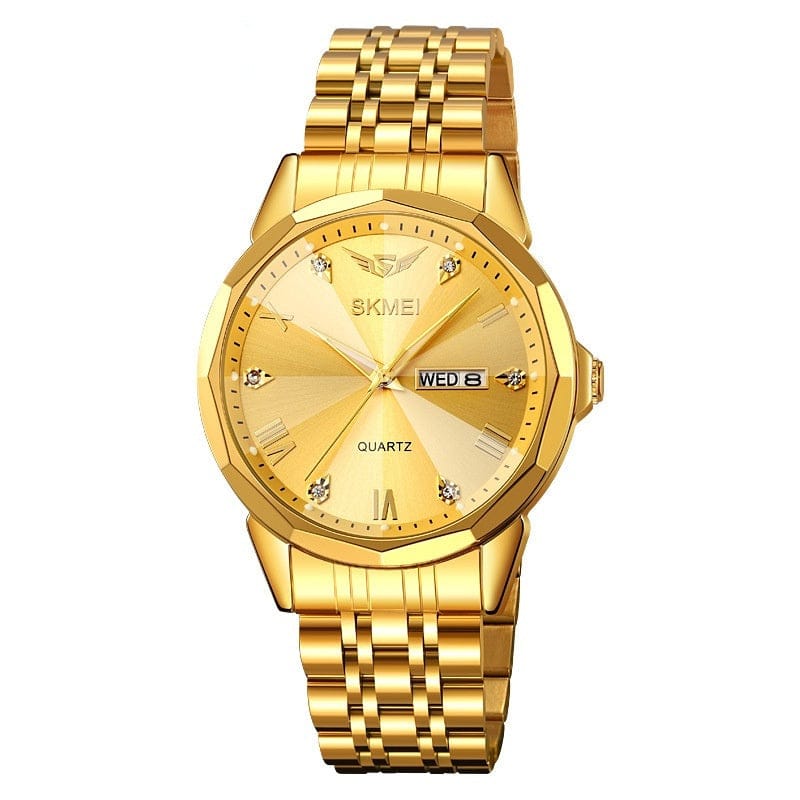 Business Solid Steel Band Calendar Casual Waterproof Watch - A-1 Thread Vault