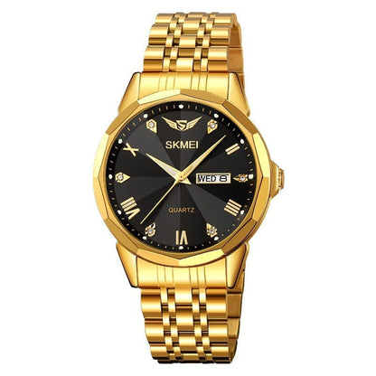 Business Solid Steel Band Calendar Casual Waterproof Watch - A-1 Thread Vault
