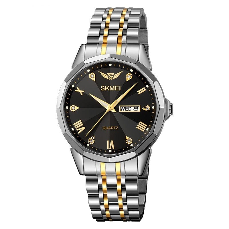 Business Solid Steel Band Calendar Casual Waterproof Watch - A-1 Thread Vault