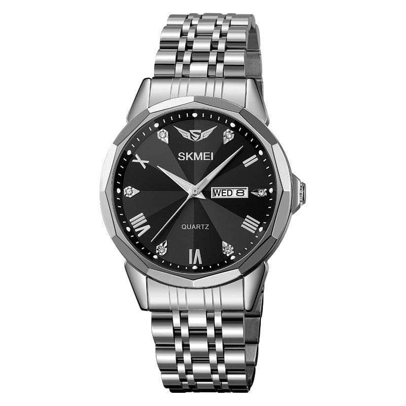 Business Solid Steel Band Calendar Casual Waterproof Watch - A-1 Thread Vault