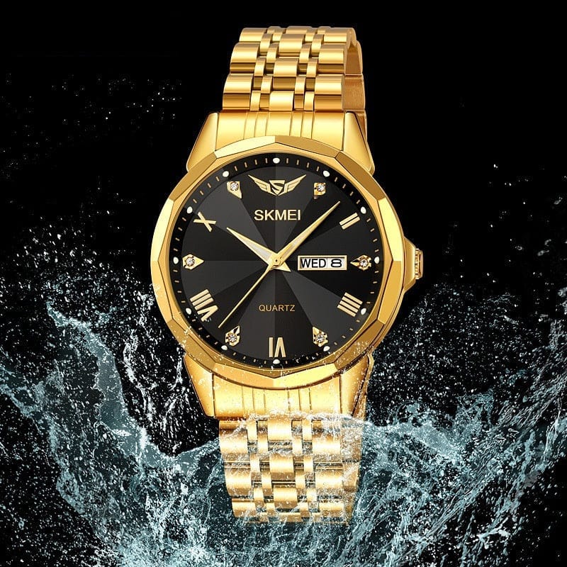 Business Solid Steel Band Calendar Casual Waterproof Watch - A-1 Thread Vault