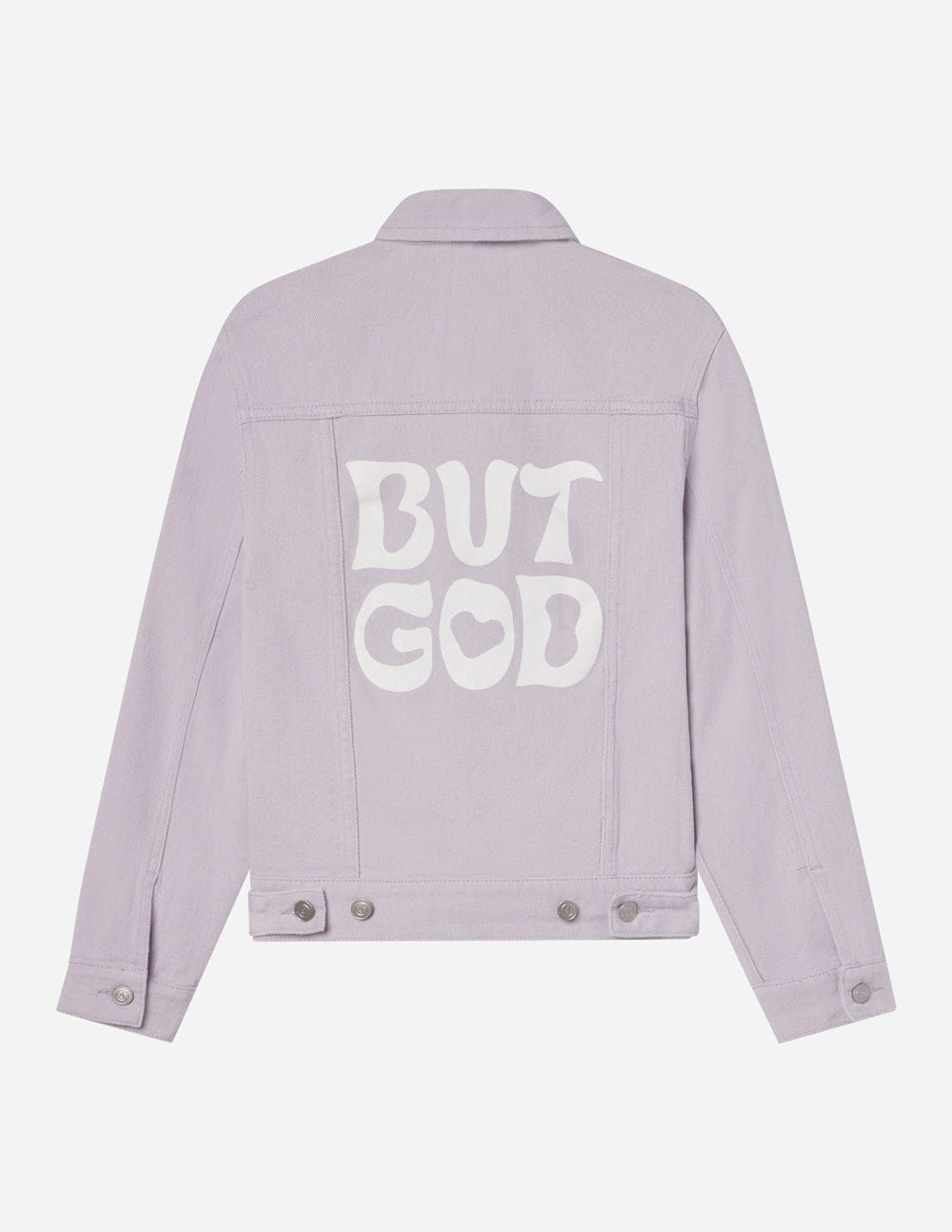 But God Cropped Denim Jacket - A-1 Thread Vault