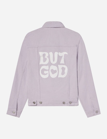 But God Cropped Denim Jacket - A-1 Thread Vault