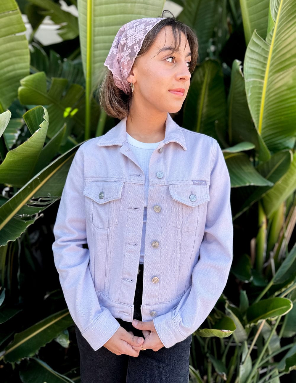 But God Cropped Denim Jacket - A-1 Thread Vault