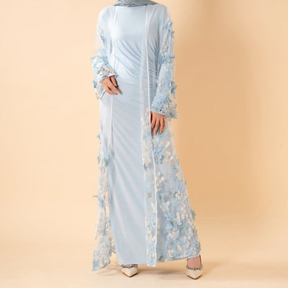Butterfly Whisper Open Abaya(MOA303) - A-1 Thread Vault