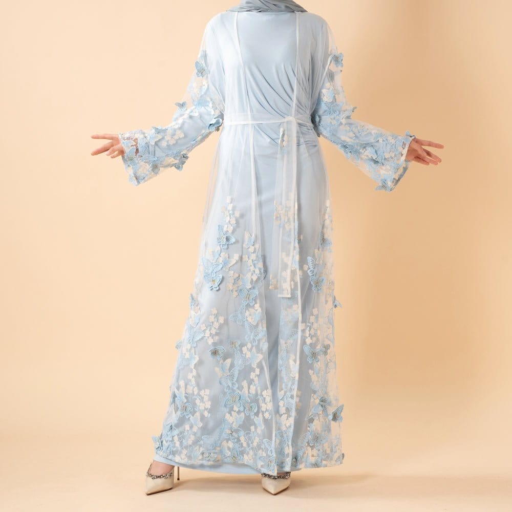 Butterfly Whisper Open Abaya(MOA303) - A-1 Thread Vault