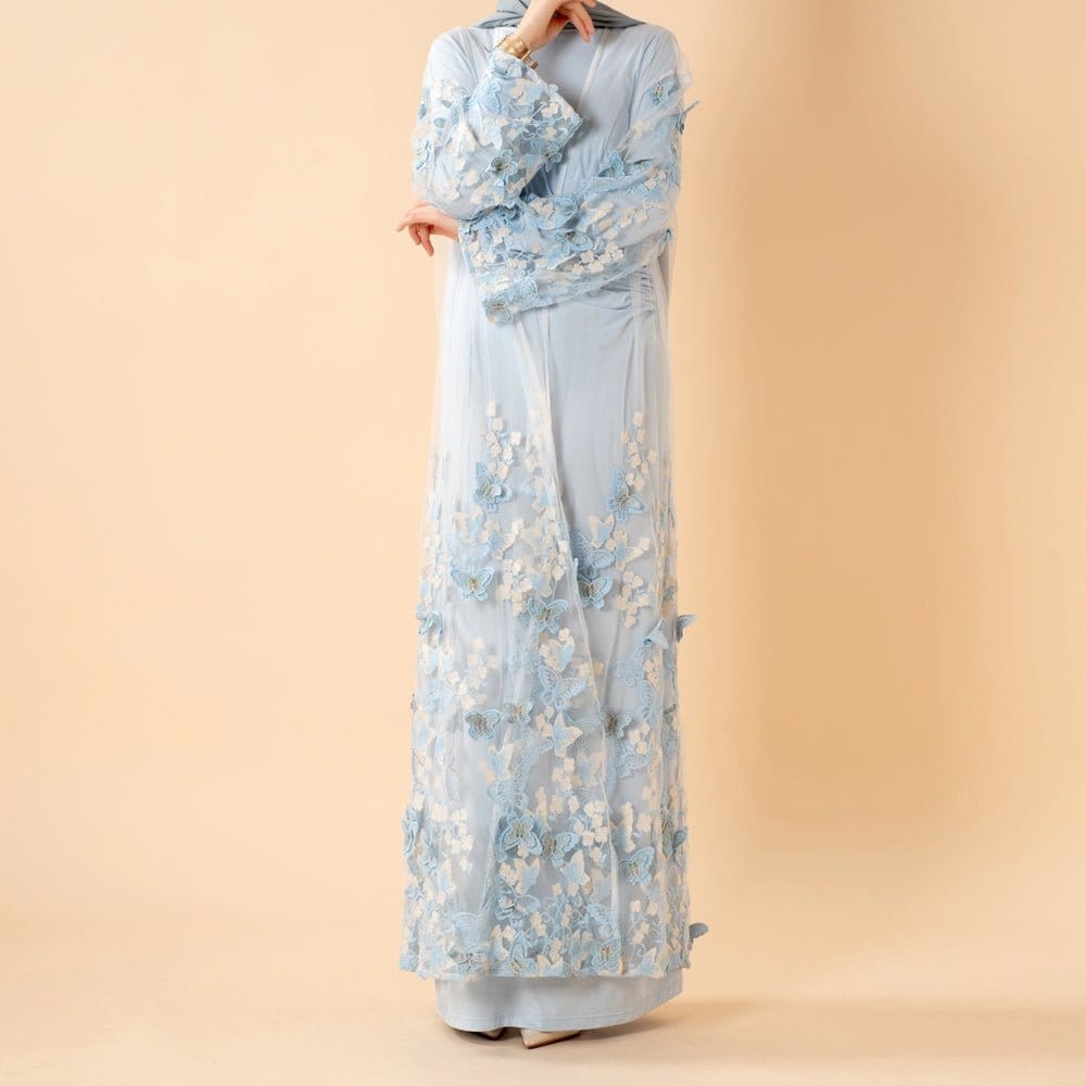 Butterfly Whisper Open Abaya(MOA303) - A-1 Thread Vault