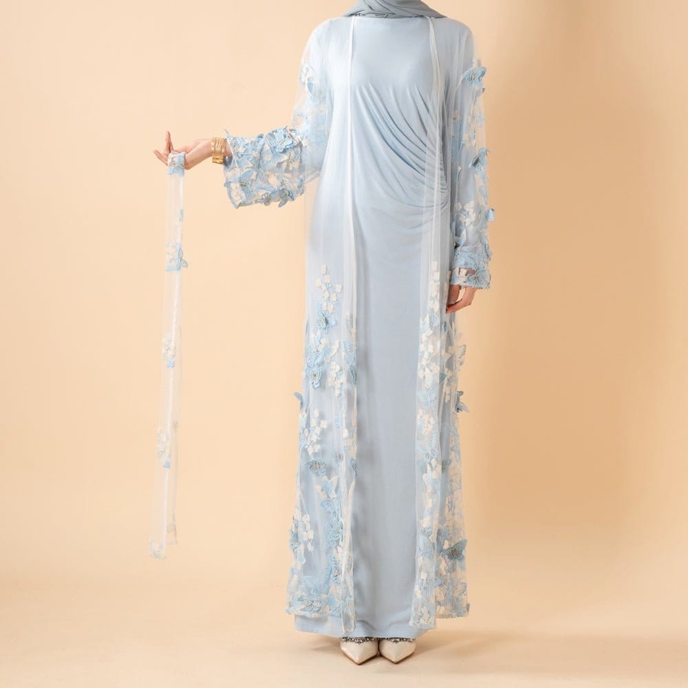 Butterfly Whisper Open Abaya(MOA303) - A-1 Thread Vault