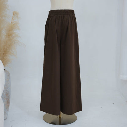 Button-Front Longline Top & Wide-Leg Trouser Set(MS456) - A-1 Thread Vault