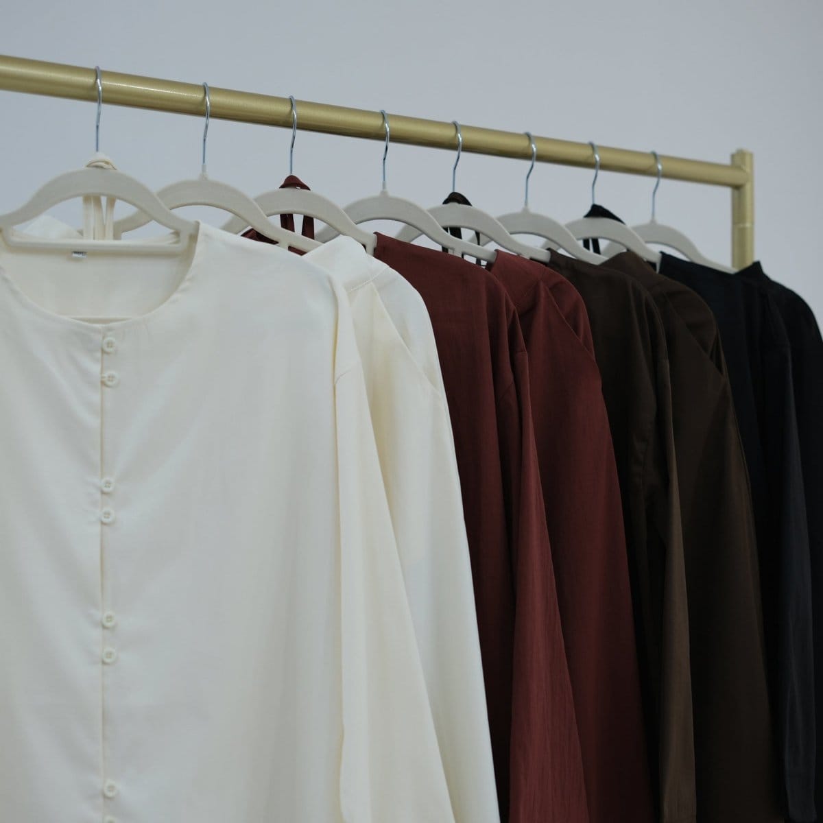 Button-Front Longline Top & Wide-Leg Trouser Set(MS456) - A-1 Thread Vault