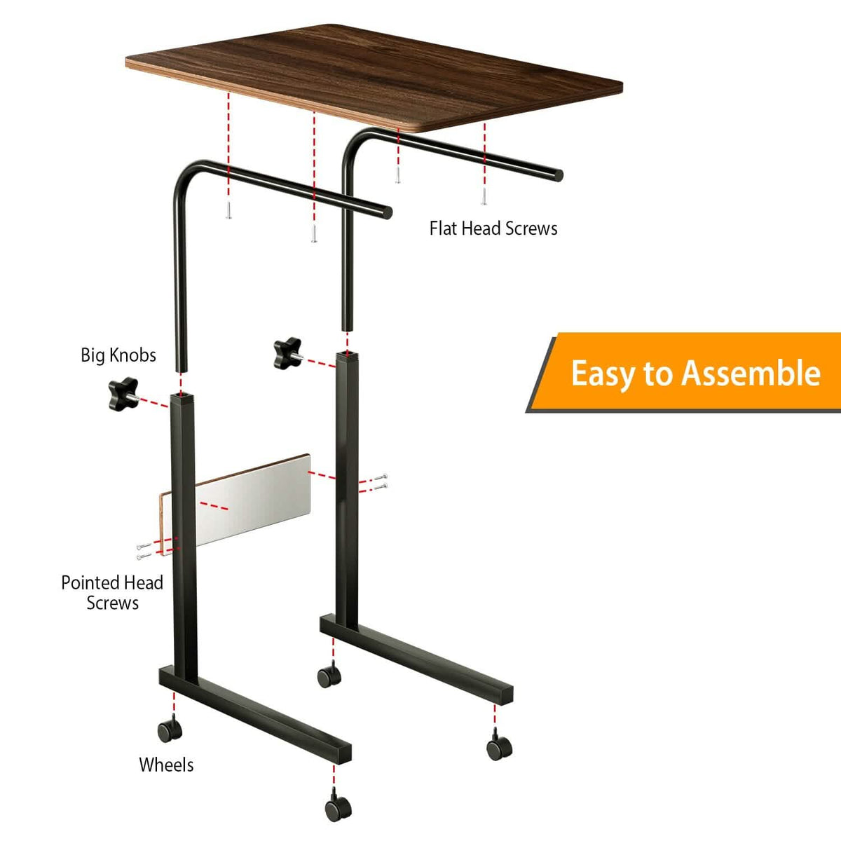 C Side Laptop Small Slim Snack Side Table - A-1 Thread Vault