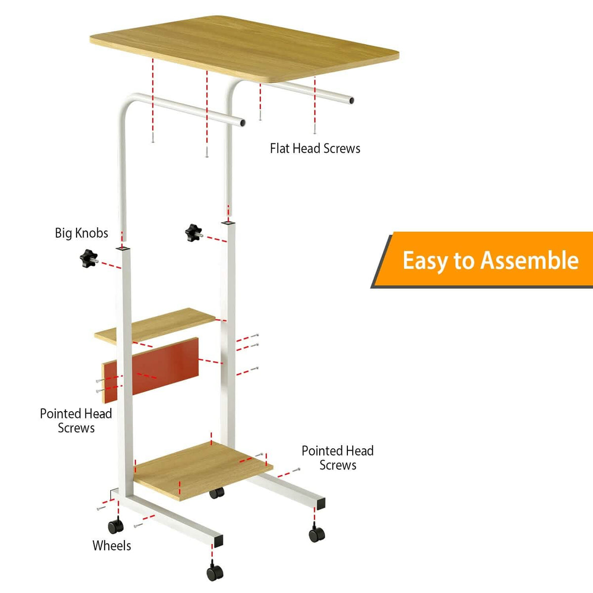 C Side Laptop Small Slim Snack Side Table - A-1 Thread Vault