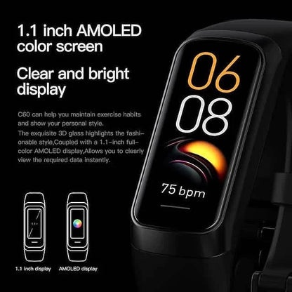 C60 Smart Watch 1.1" Fitness Bluetooth Watch - A-1 Thread Vault