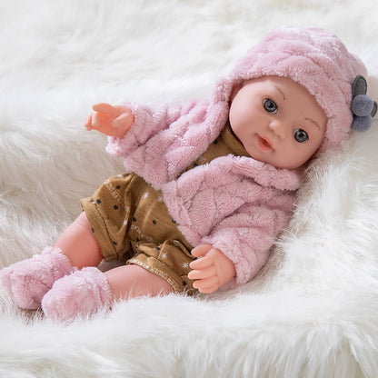 12" Pink Baby Doll – PVC Dress-Up Play Doll (Ages 3+) - A-1 Thread Vault