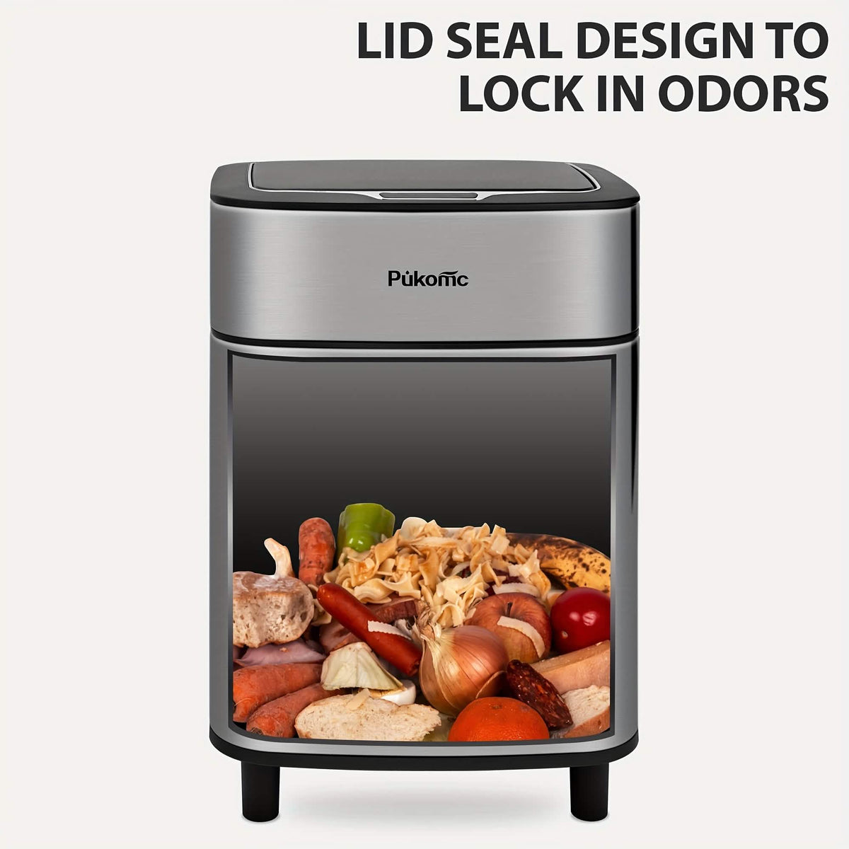 Automatic Stainless Steel Sensor Trash Can – Hands-free Quiet Close & Odor-Control System - A-1 Thread Vault