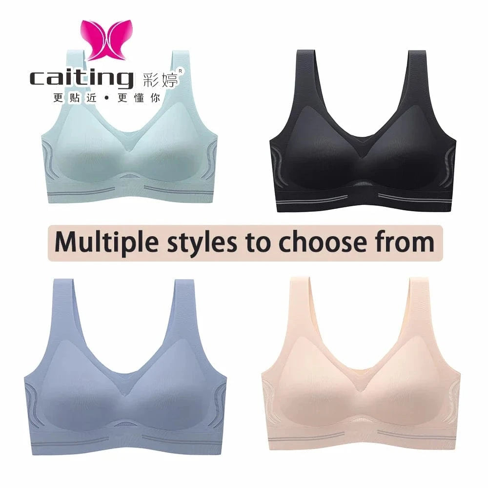 CAITING Seamless Bra Women good quality women underwear No trace Tops Sexy Wireless Women's Underwear Vest-style push-up bra - A-1 Thread Vault