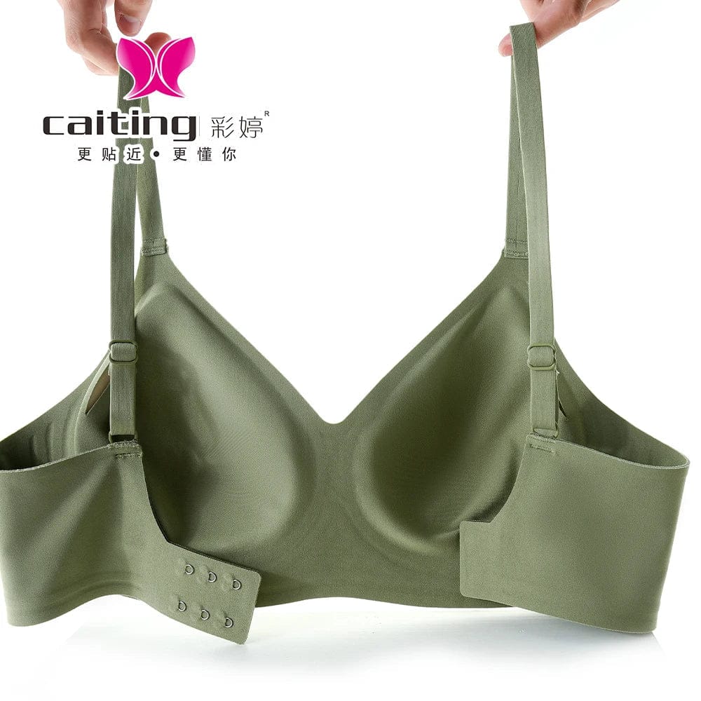 CAITING Seamless Wireless Bra for Women – Ultra-Soft Comfortable Everyday Lingerie with Light Support, Invisible Under T-Shirts - A-1 Thread Vault