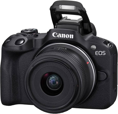Canon EOS R50 4K Mirrorless Camera with RF-S 18-45mm f/4.5-6.3 IS STM Lens (Open-Box) - A-1 Thread Vault