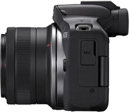 Canon EOS R50 4K Mirrorless Camera with RF-S 18-45mm f/4.5-6.3 IS STM Lens (Open-Box) - A-1 Thread Vault