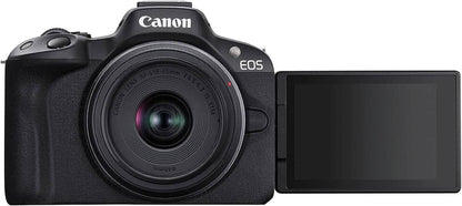 Canon EOS R50 4K Mirrorless Camera with RF-S 18-45mm f/4.5-6.3 IS STM Lens (Open-Box) - A-1 Thread Vault