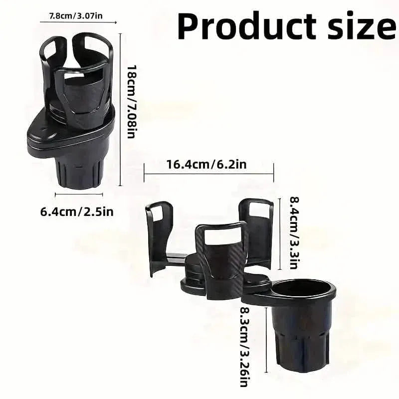 Car Adapter Adjustable Multifunctional Dual Cup Holder With Phone Holder Aromatherapy Organizer - A-1 Thread Vault
