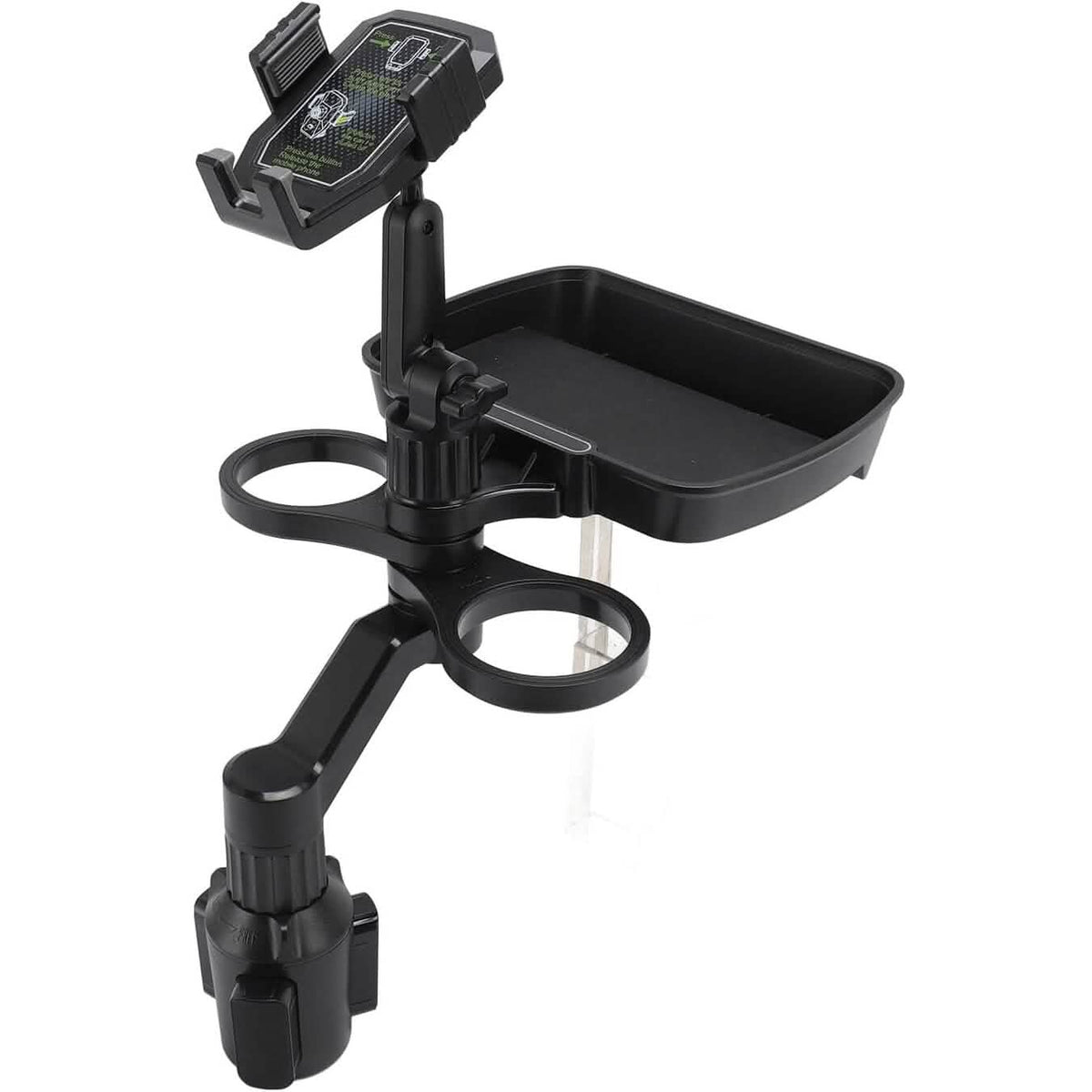 Car Cup Holder Detachable Extender Food Tray with Phone Holder - A-1 Thread Vault