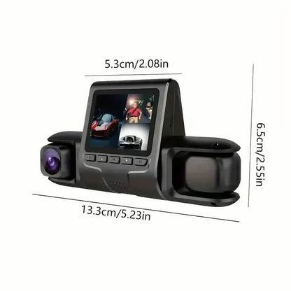 Car Dashcam Recorder, 2.0 Inch Screen Dual Lens HD Night Monitoring Mini Dash Cam - A-1 Thread Vault