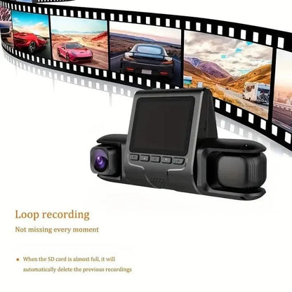 Car Dashcam Recorder, 2.0 Inch Screen Dual Lens HD Night Monitoring Mini Dash Cam - A-1 Thread Vault