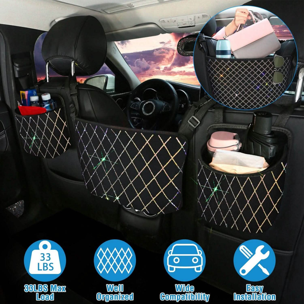 Car Handbag Purse Holder - A-1 Thread Vault