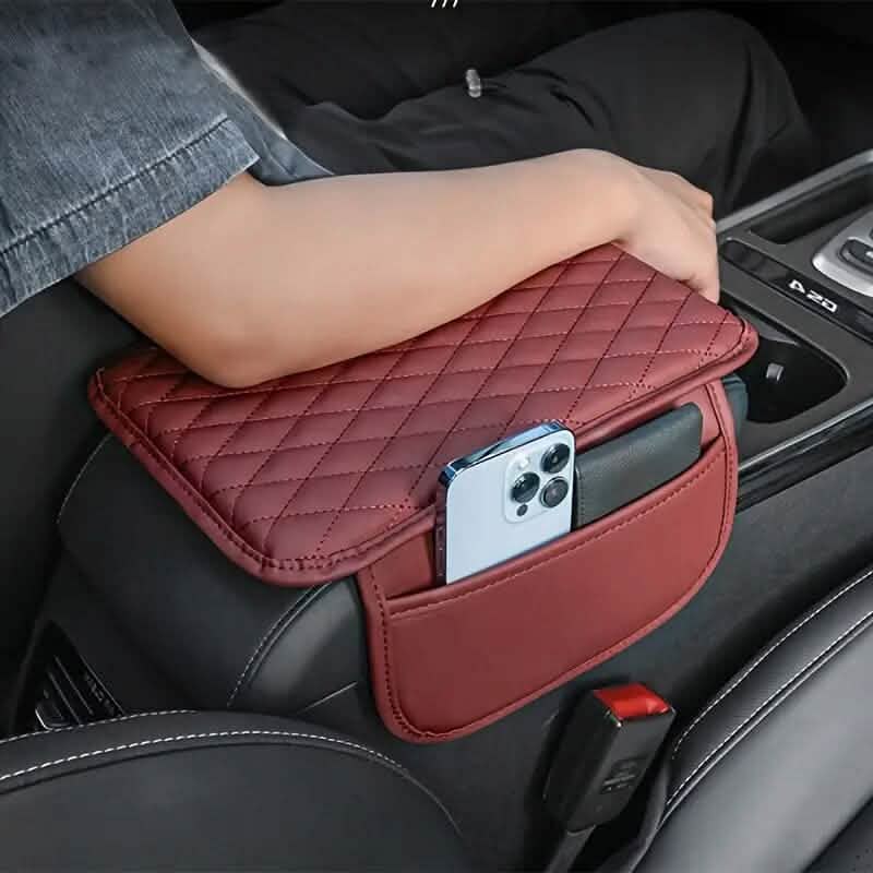 Car Interior Leather Armrest Storage Bag - A-1 Thread Vault