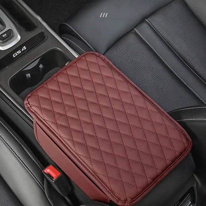 Car Interior Leather Armrest Storage Bag - A-1 Thread Vault