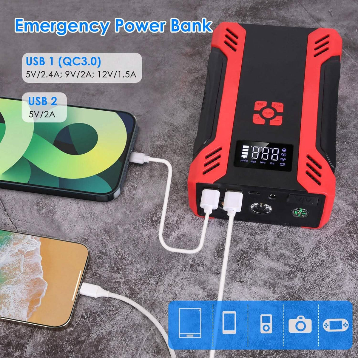 Car Jump Starter with Air Compressor - A-1 Thread Vault