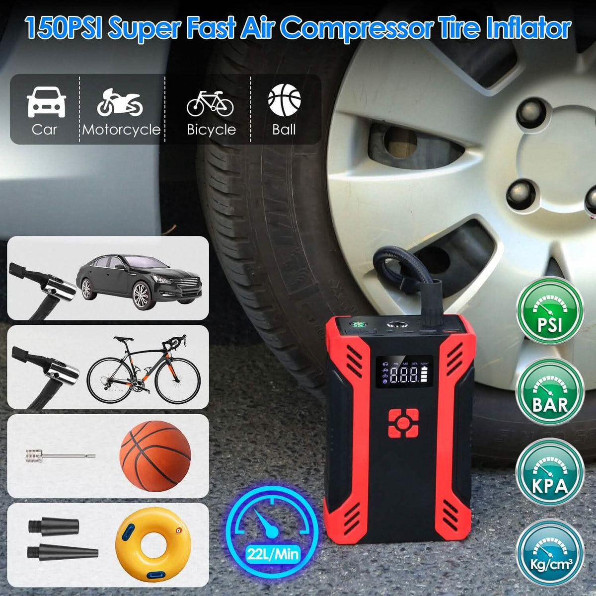 Car Jump Starter with Air Compressor - A-1 Thread Vault