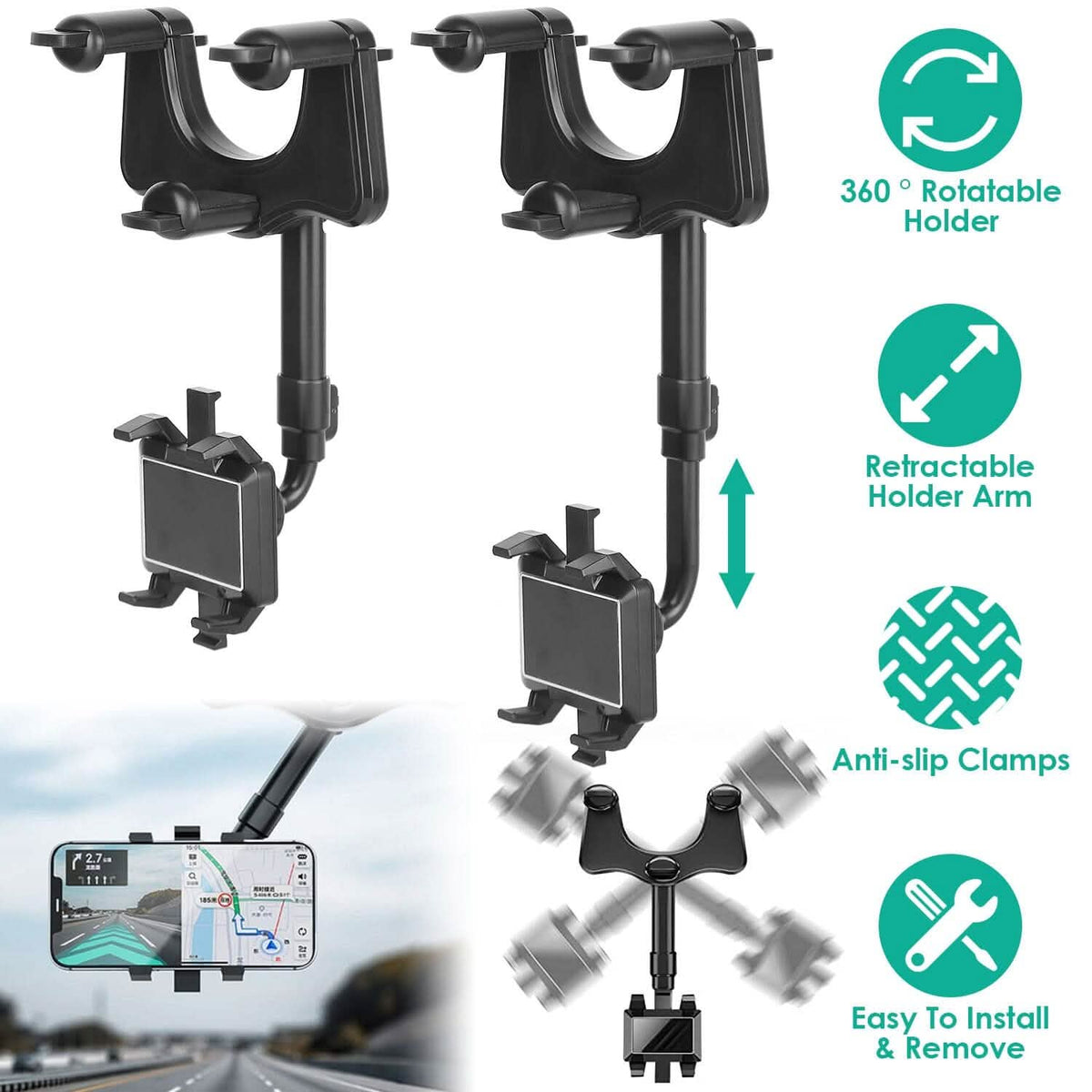 Car Mobile Phone Holder Bracket - A-1 Thread Vault