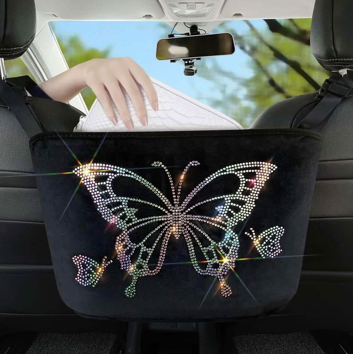 Car Net Backseat Pocket Handbag Holder and Organizer Between Seats - A-1 Thread Vault
