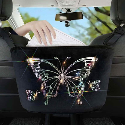 Car Net Backseat Pocket Handbag Holder and Organizer Between Seats - A-1 Thread Vault