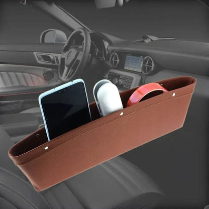 Car Organizer PU Leather Seat Slit Gap Pocket Storage - A-1 Thread Vault