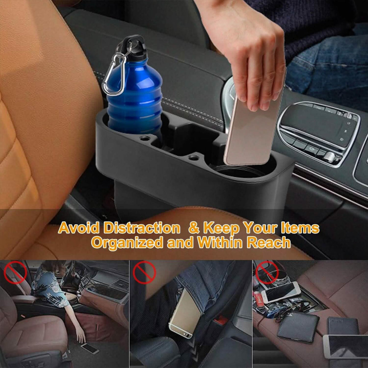 Car Seam Cup Holder Seat Gap Wedge - A-1 Thread Vault