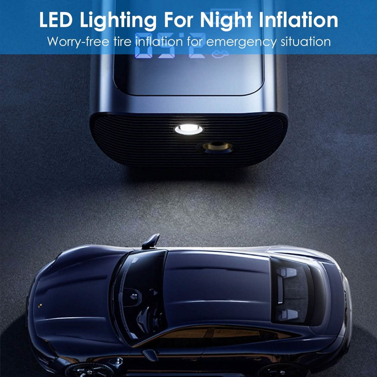 Car Tire Inflator Corded with LED Light - A-1 Thread Vault