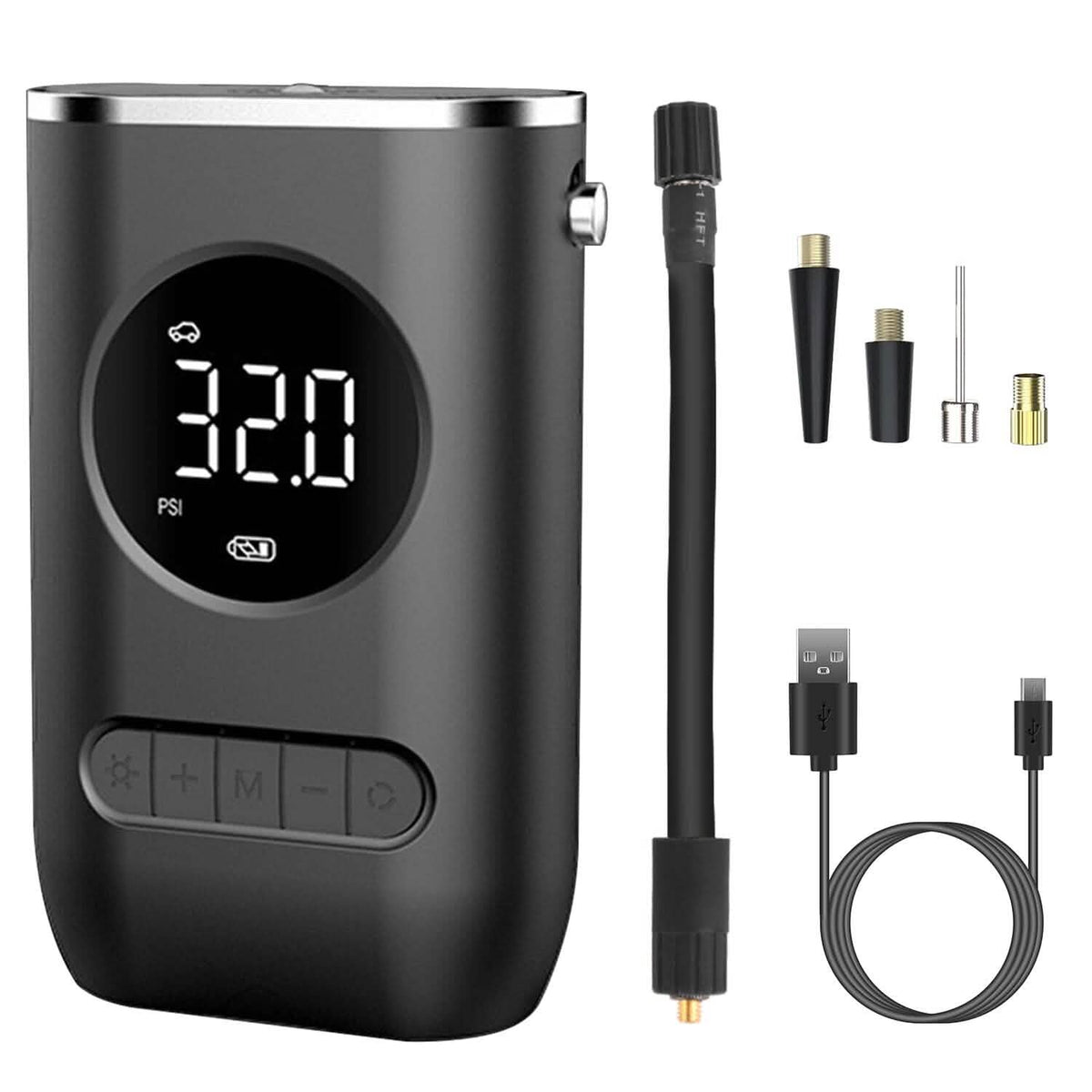 Car Tire Inflator Pump Portable 150 PSI with LED Light - A-1 Thread Vault