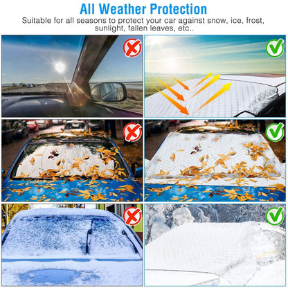 Car Windshield Snow Cover Windproof Magnetic Car Windscreen Cover - A-1 Thread Vault