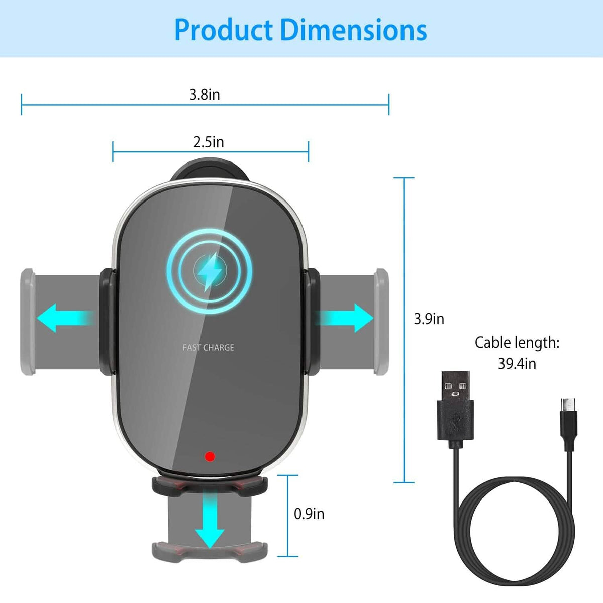 Car Wireless Phone Charger Car Air Vent Phone Mount - A-1 Thread Vault