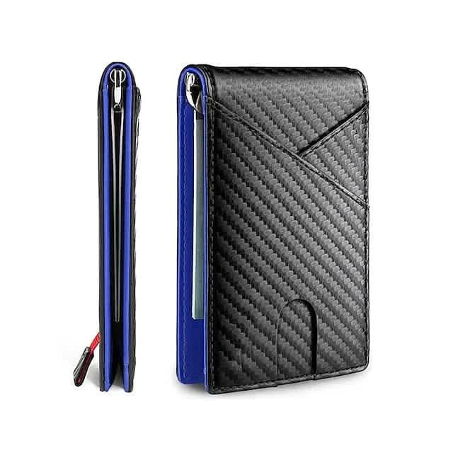 Carbon Fiber Rfid Men Wallets Bi-fold Vallet Billfold - A-1 Thread Vault