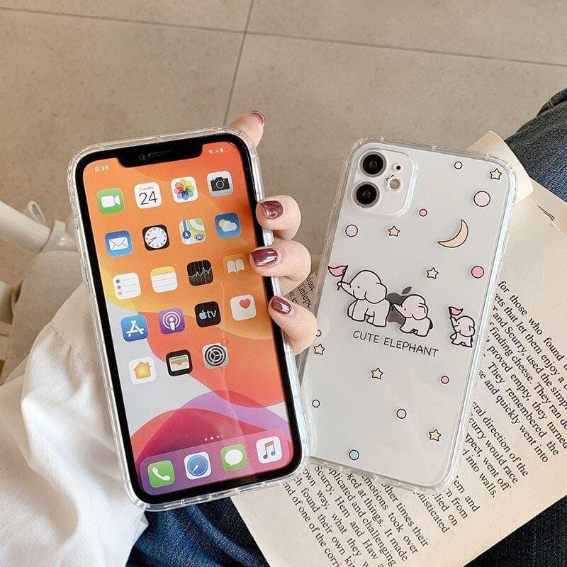 Cartoon Elephant Shockproof iPhone Case - A-1 Thread Vault