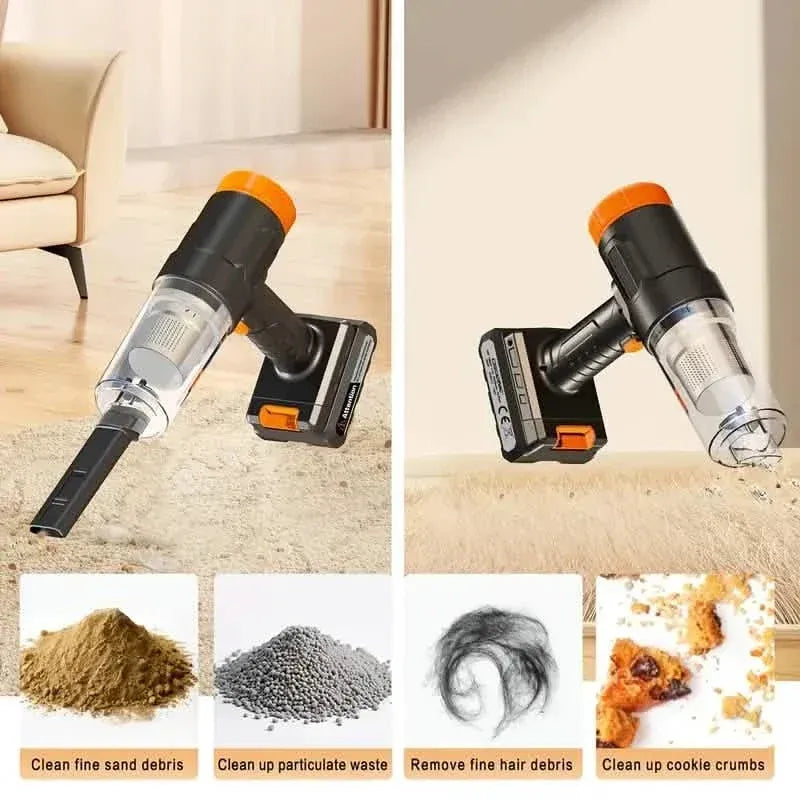 CascadeVac 5000Pa Wireless Handheld Car Vacuum – 2×2000mAh Batteries, Dual Filters, Portable - A-1 Thread Vault