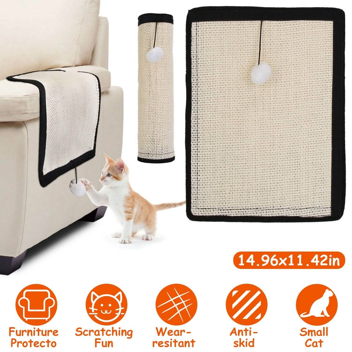Cat Scratching Pad with 9 Screw Nails - A-1 Thread Vault