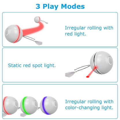 Cat Teaser Ball Automatic Self Rotating Interactive Cat Motion Exercise Toy - A-1 Thread Vault