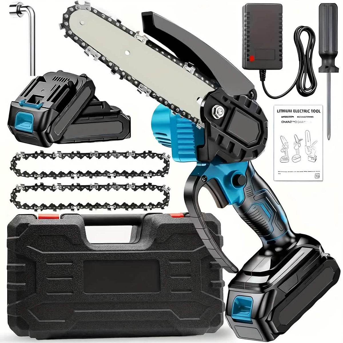 6-inch Cordless Mini Chainsaw – Handheld Electric, Lightweight, Battery-Powered - A-1 Thread Vault