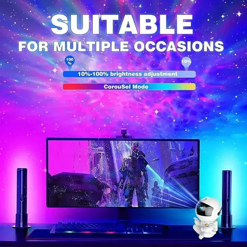 Celestial Star Guitar Night Light Projector - Vibrant LED Nebula Effects - A-1 Thread Vault
